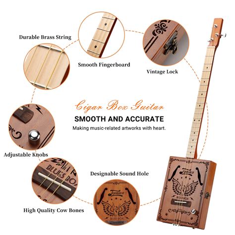 electric parts for 3 string cigar box guitar kit|topnaca cigar box guitar kit.